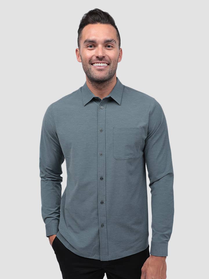 INTO THE AM - Vente Chemise à col boutonné – homme - Chemise boutonnée à manches longues pour hommes41