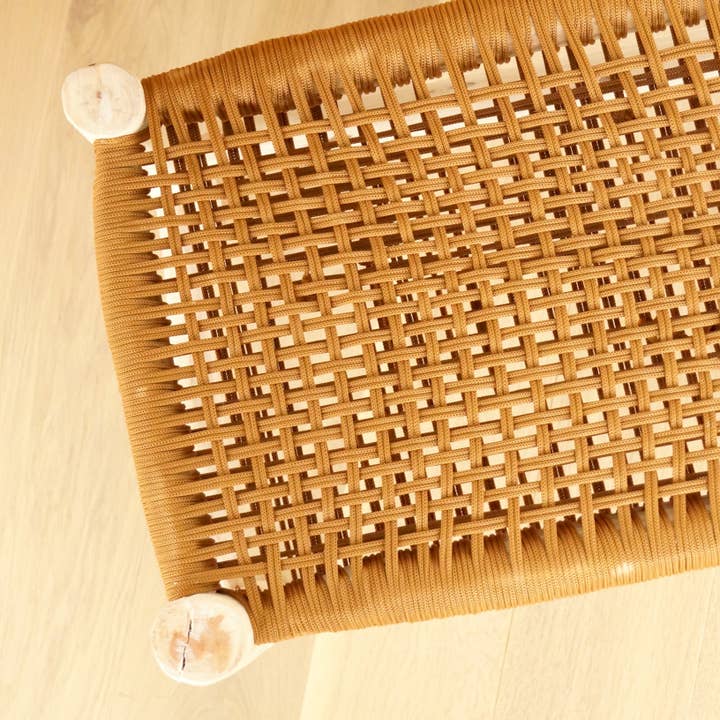 Bohome Living - Wholesale Bench - Wooden bench with Camel nylon seat