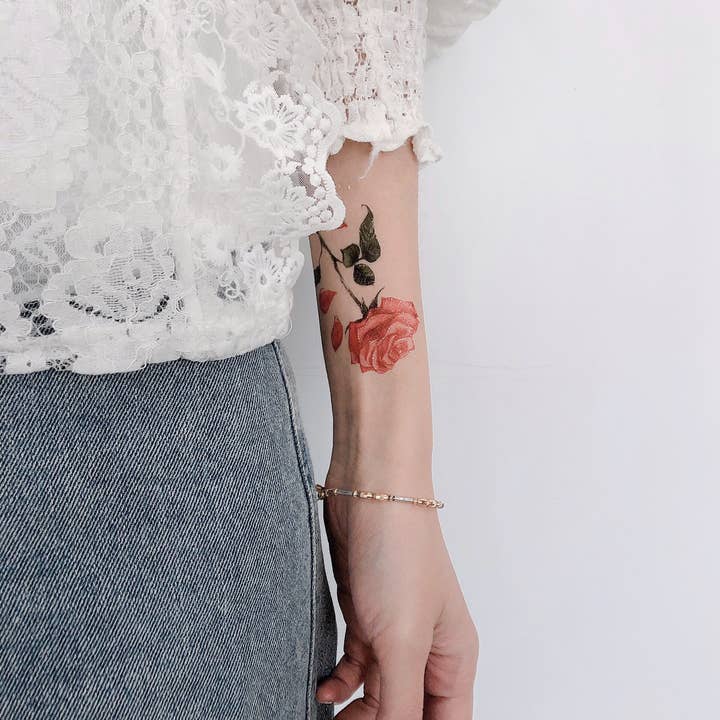 PAPERSELF - Vendita all'ingrosso Tatuaggi temporanei - Adesivi temporanei tatuaggio rosa inglese13