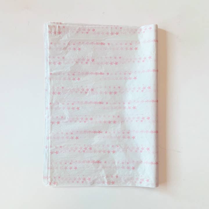 28" x 20" Pink Shooting Stars Wrapping Tissue Paper Sheets for wholesale by ByHome