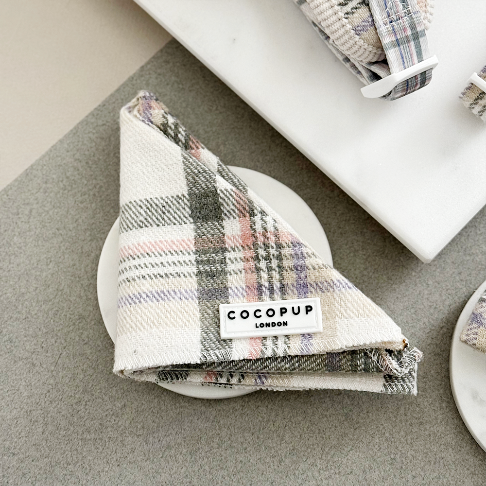 Cocopup London – wholesale Pet bandana – Dog – Spring Plaid Bandana2