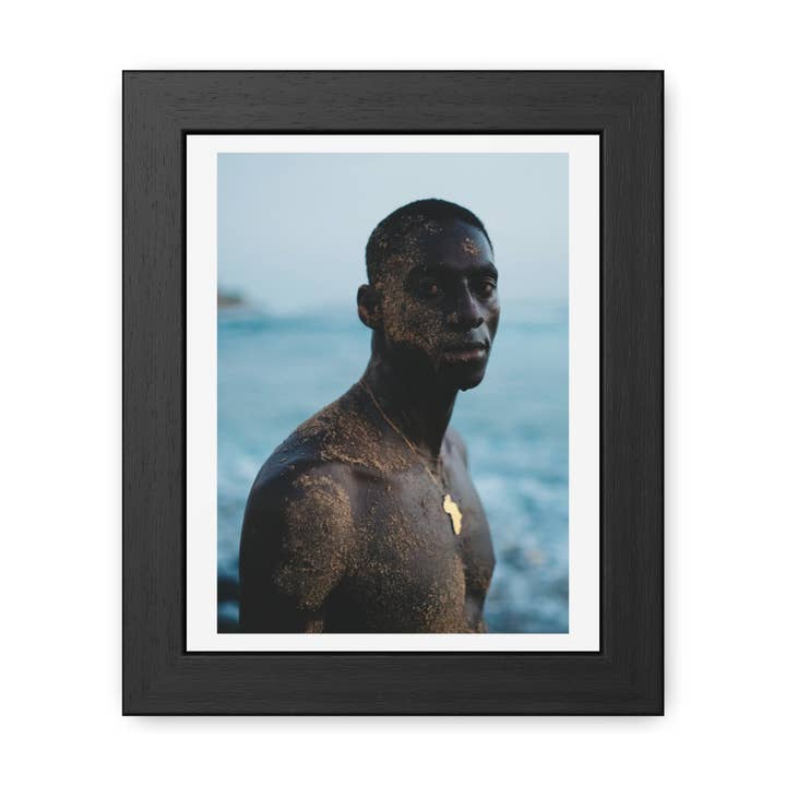 Male Portrait 4 - Framed Poster: Inspiring African Portrait Wall Art for wholesale by Donkey Laserbeam
