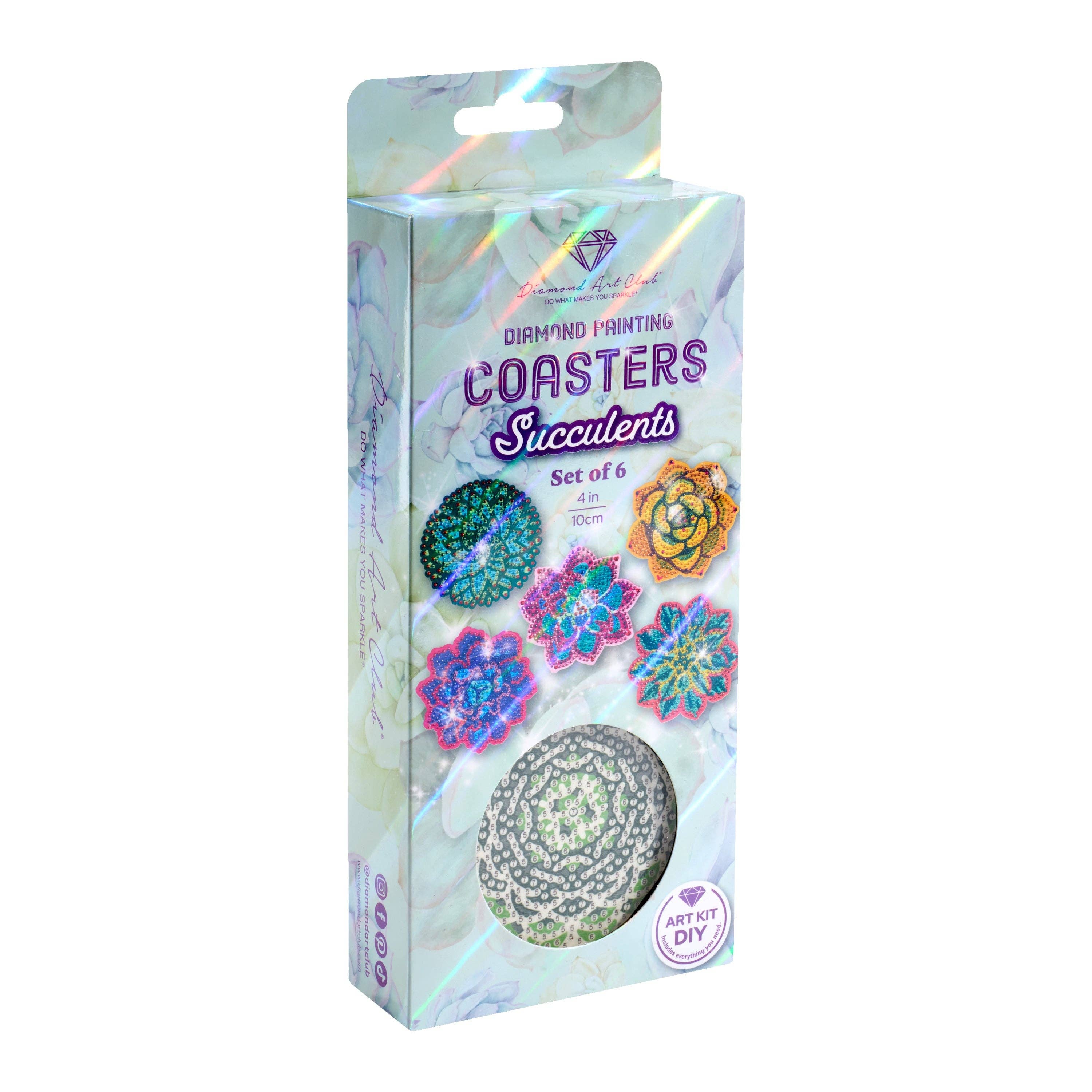 Diamond Art Club - Wholesale Coasters - Coasters - Succulents3