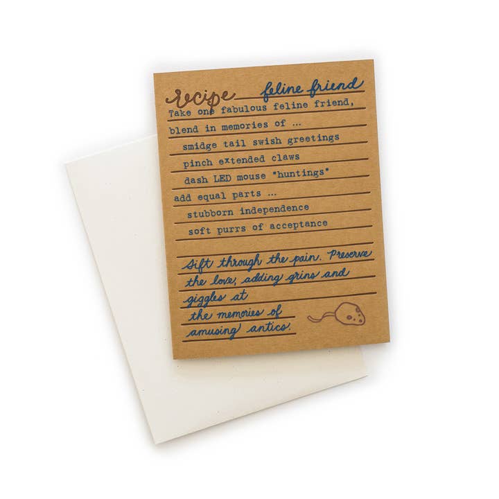 Pão e manteiga: cartão de receita de amigo felino por atacado de Belle & Union