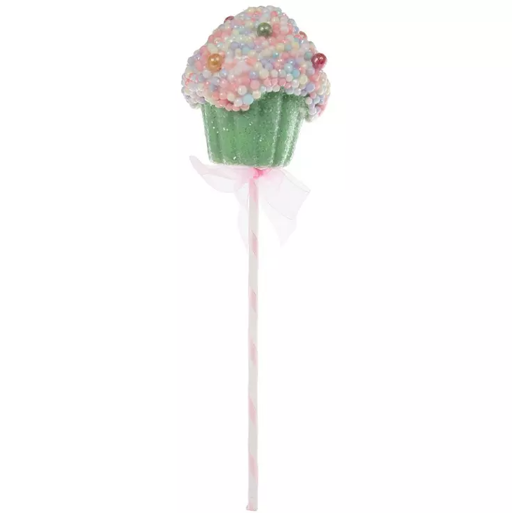 RC Home Decor - Vendita all'ingrosso Decorazione natalizia - Decorazione per Cupcake Cosparso da 13,5" – Albero di Natale Fantasioso e Accento Festivo1