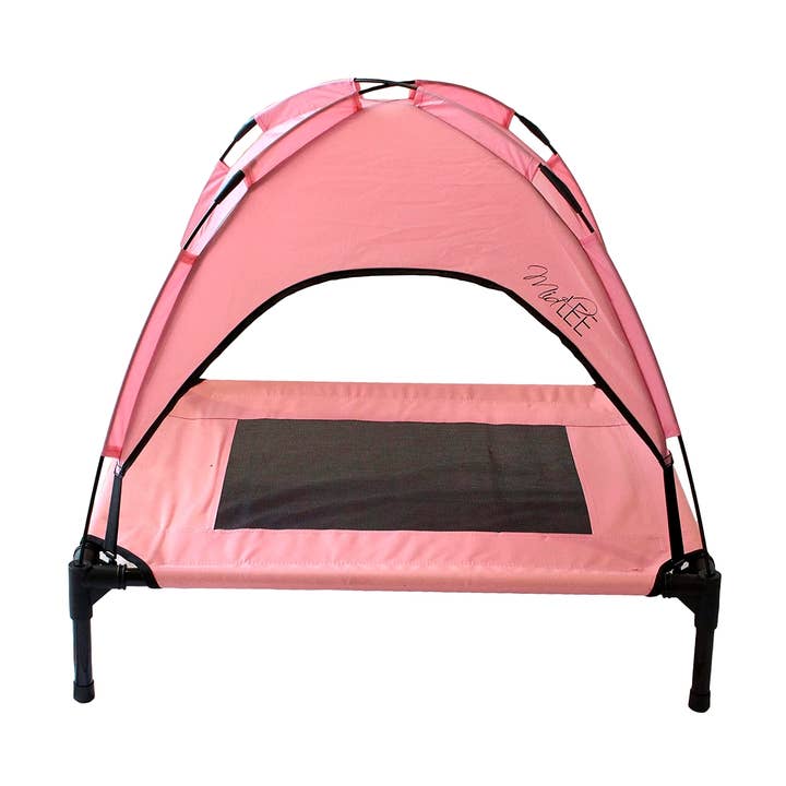Midlee Pink Dog Cot with Canopy for wholesale by Midlee Designs