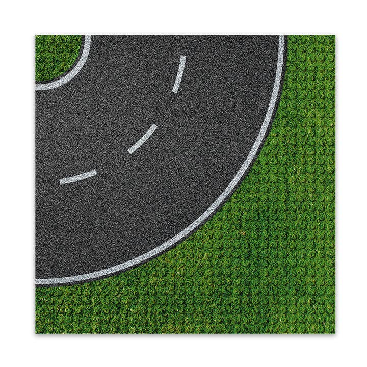 BRIXIES Plus Designer Platte Staße Kurve 32 x 32 cm für den Großhandel von Brixies