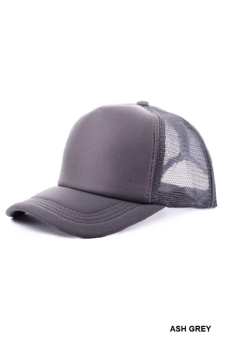 42POPS - Vente Casquette de camionneur – femme - Casquette trucker classique à filet arrière uni SI-2682715