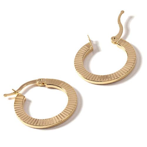 Créoles doublées d'un stylo moyen en or 14 carats pour la vente par Cocky Jewellery