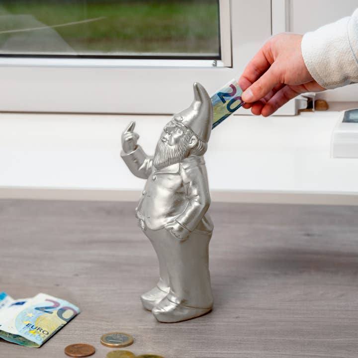 Fisura - Wholesale Money/Piggy Bank - Kids & Baby - Silver Gnome Piggy Bank