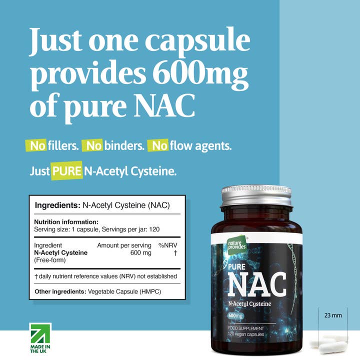 Nature Provides - Wholesale Oral supplement/vitamin - NAC N-Acetyl Cysteine (Free-form & 100% Pure) - 120 capsules1