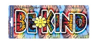 Gypsy Rose - Wholesale Sticker - Be Kind Tie Dye Daisy Window Sticker1