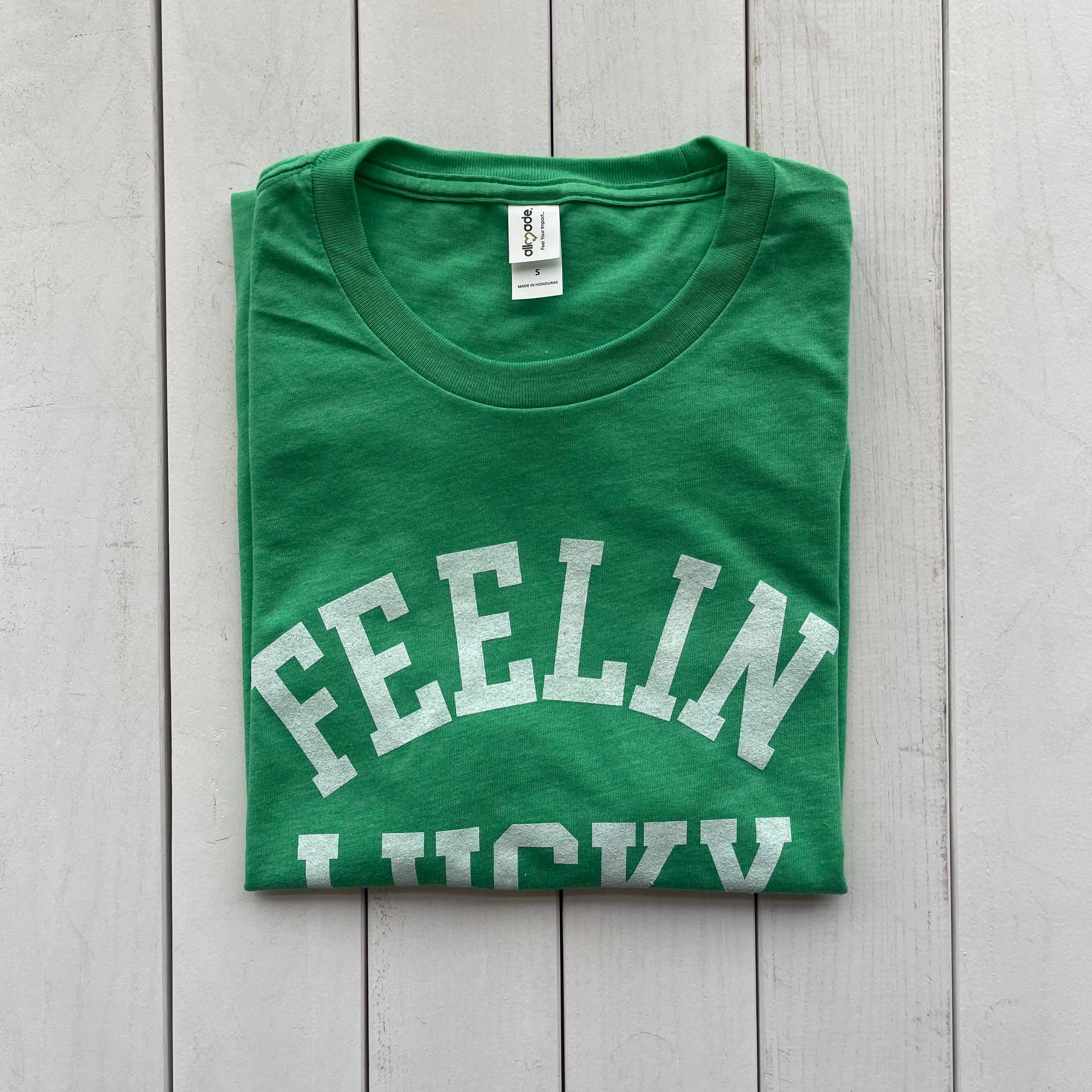 Jupmode - Wholesale Screen Printed T-Shirt - Unisex - Feelin' Lucky Shirt3