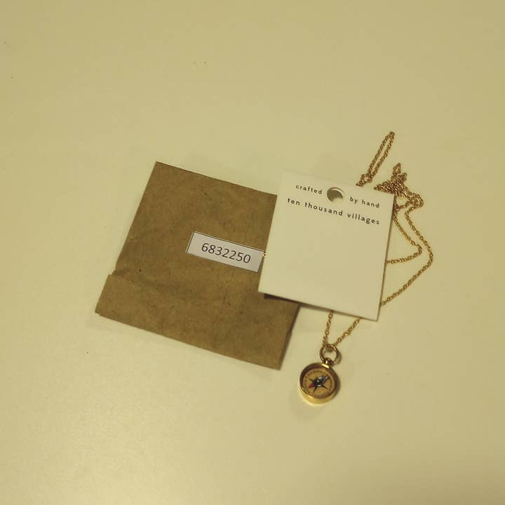Ten Thousand Villages - Wholesale Pendant/Charm Necklace - Find Your Way Compass Necklace6