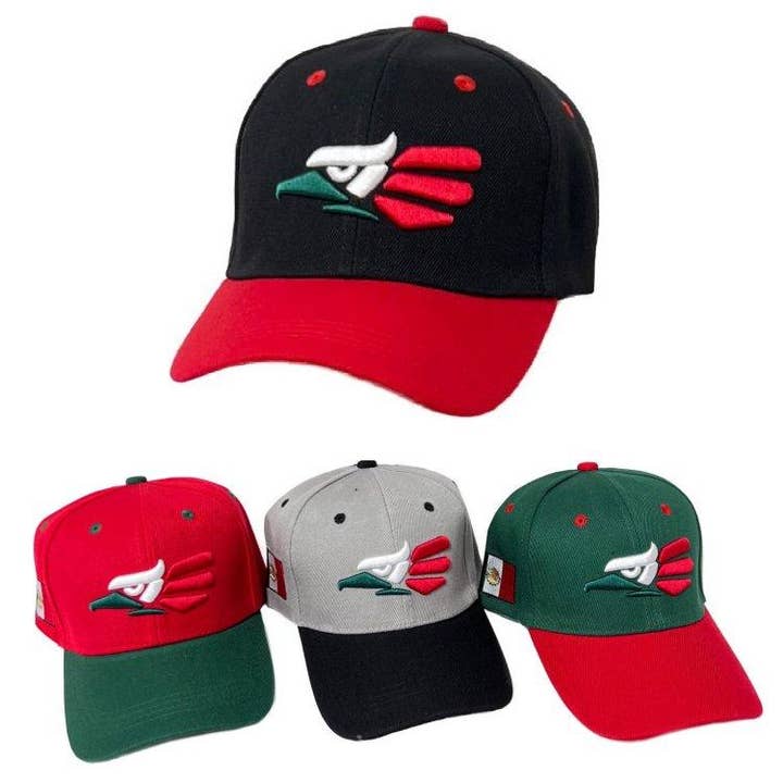 Mexico Eagle Baseball Hat with Flag for wholesale by 7 Star