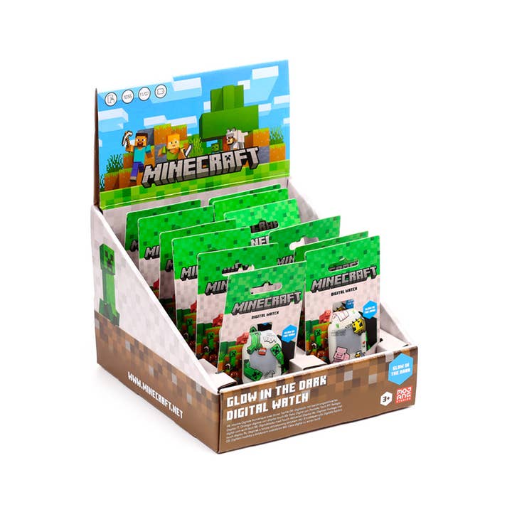 Minecraft Brilho no Relógio Digital Silicone Escuro por atacado de Puckator EU