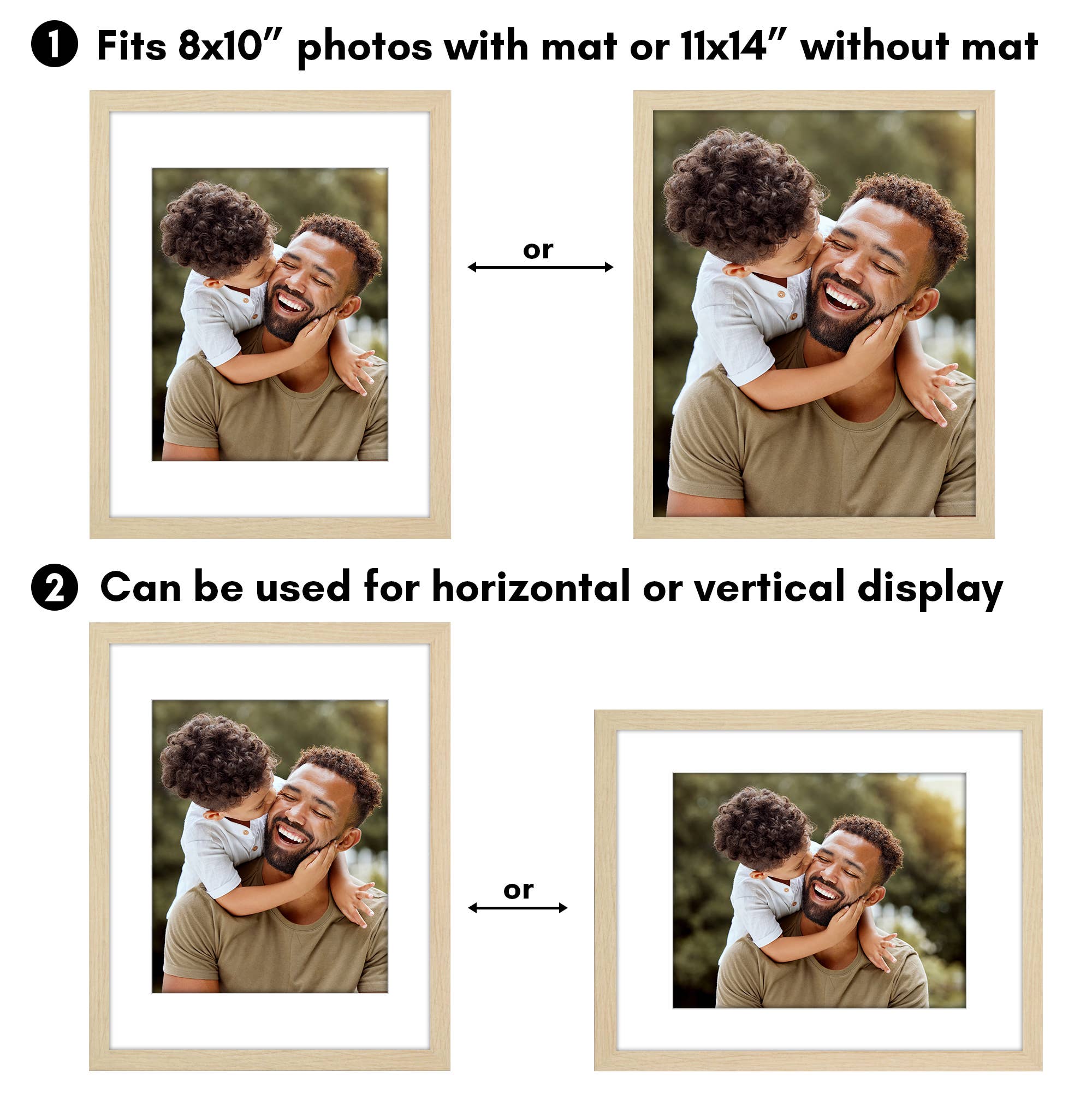 Americanflat - Wholesale Picture Frame - Americanflat 5 Pack Picture Frames With Mat Plexiglass Cover15