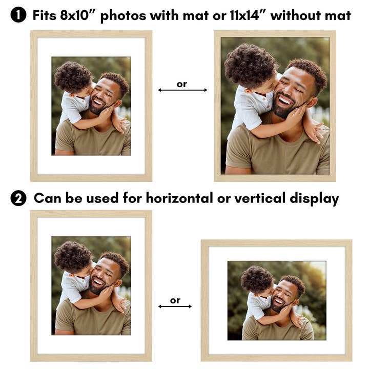 Americanflat - Wholesale Picture Frame - Americanflat 5 Pack Picture Frames With Mat Plexiglass Cover15