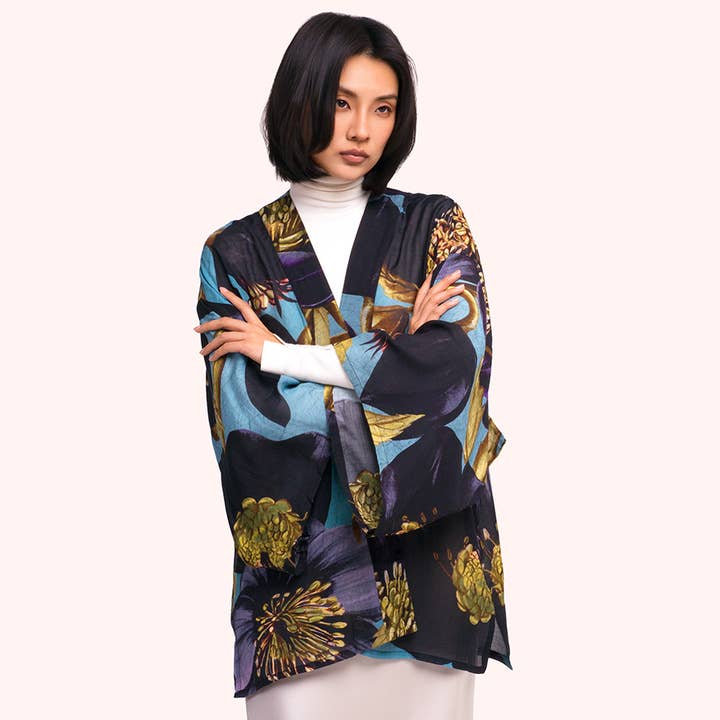 *Pre-order AW26* Helleborus Korte Kimono Jas voor wholesale door Powder Design - Europe