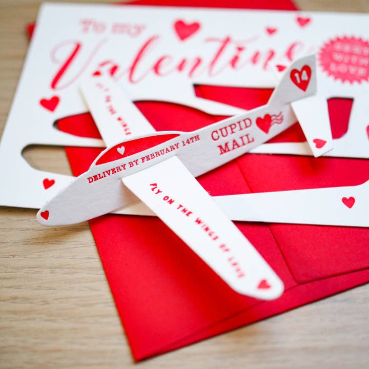 Flight 14 Valentines card for wholesale by soch and co
