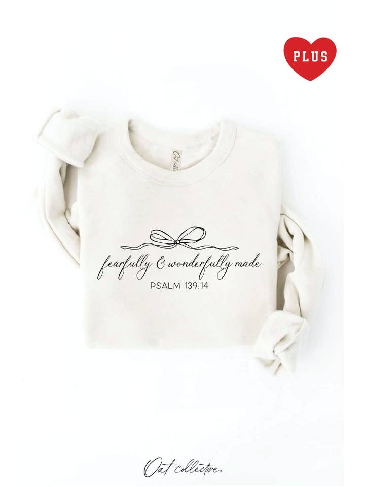 OAT COLLECTIVE - Wholesale Graphic Sweatshirt - Women's - FEARFULLY AND WONDERFULLY Plus Graphic Sweatshirt12