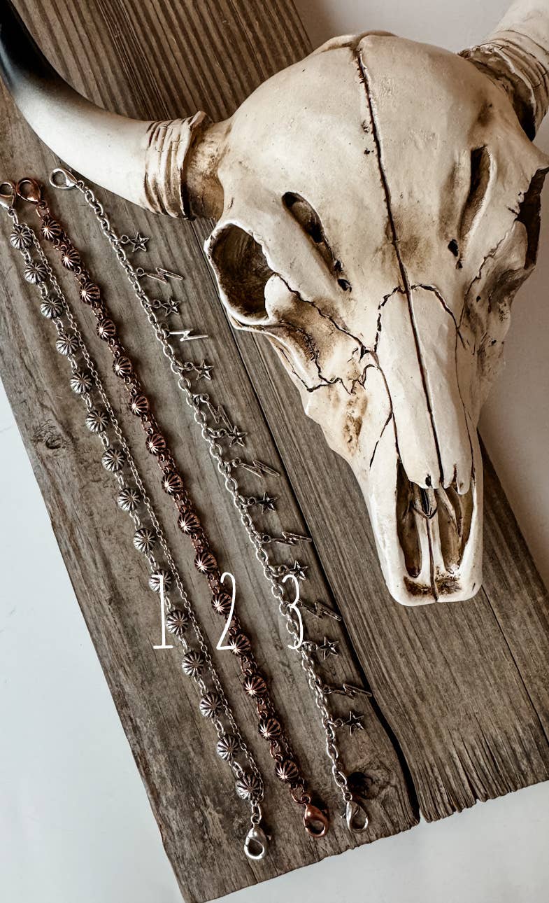 Boho Ranch Shop - Wholesale Hat Accessory - Women's - Western Trucker Hat Chain - Conch | Lightning bolt\ stars5