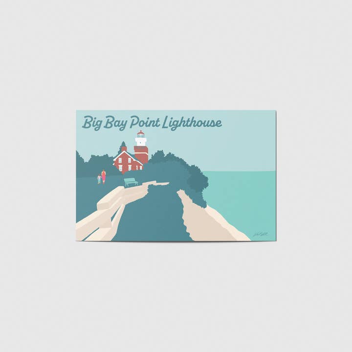 Byway Press – Postal por atacado – Cartão postal de viagem para o farol de Big Bay Point