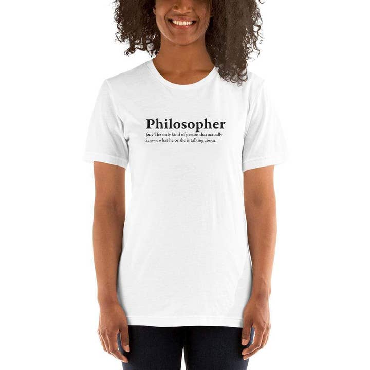 The Philosopher's Shirt - Venta al por mayor Camiseta serigrafiada - Unisex - Definición de filósofo I - Camiseta básica