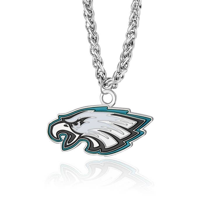 Simran International - Vente Colliers à pendentif - Collier avec logo de l'équipe principale NFL Philadelphia Eagles