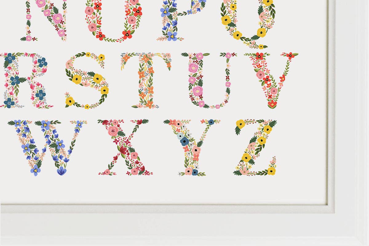LoveLight Paper - Wholesale Art Print - Bloom Alphabet Chart - Art Print2