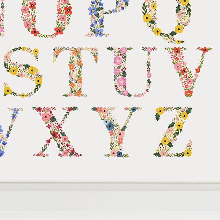 LoveLight Paper - Wholesale Art Print - Bloom Alphabet Chart - Art Print2