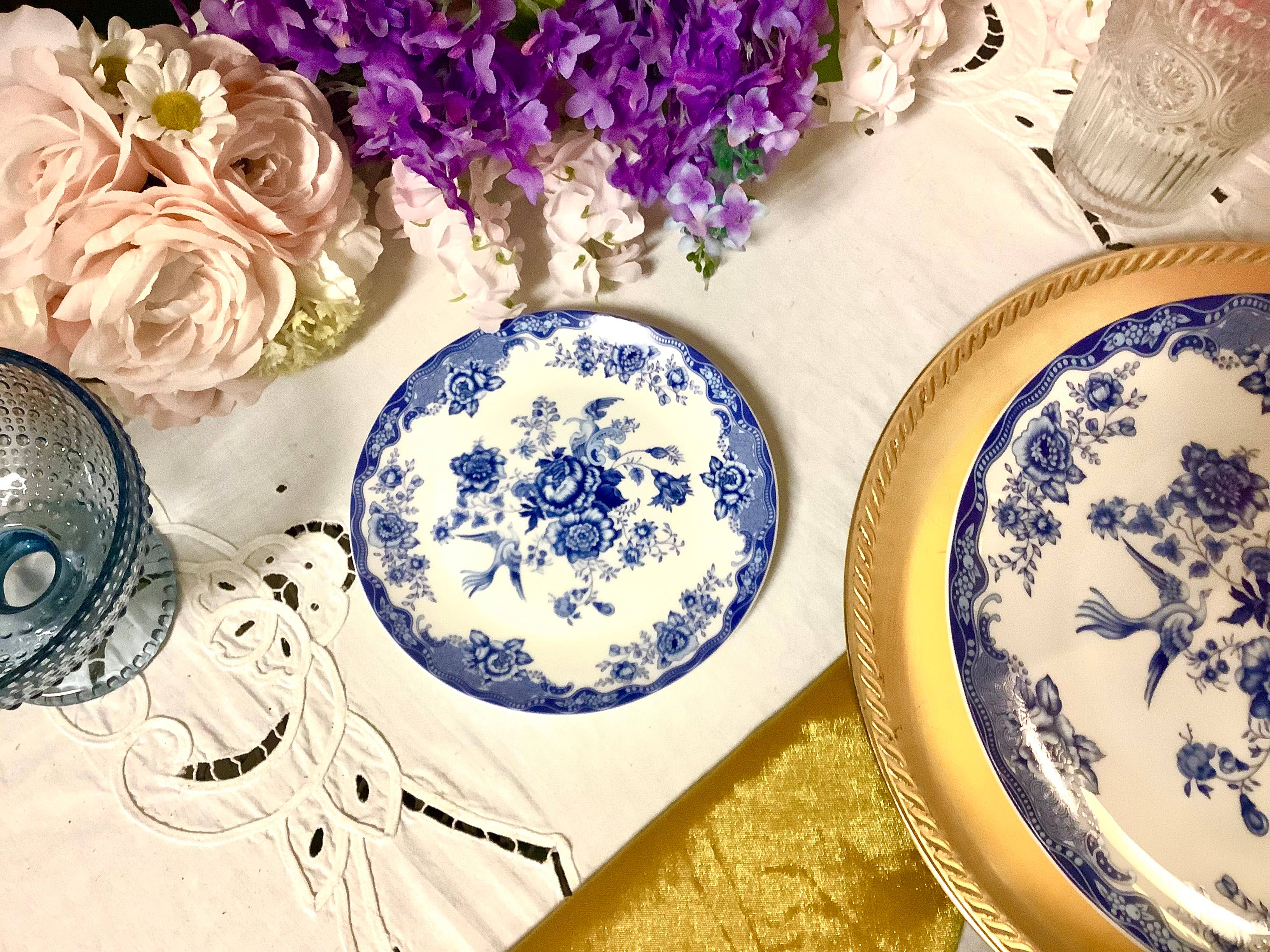 All Little Cute Things - Wholesale Salad Plate - Blue and White French Toile Bread Side Plate 6.75 inch3