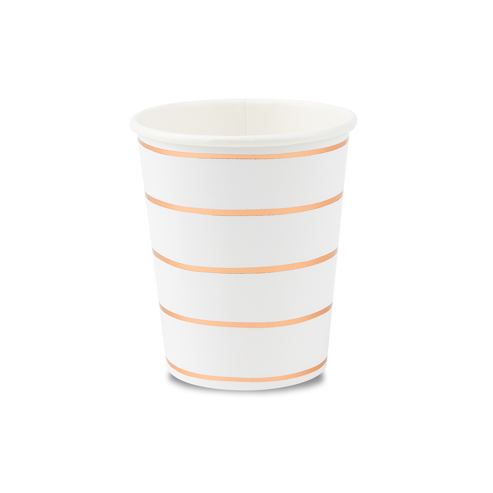 Jollity & Co. + Daydream Society - Wholesale Disposable Cup - Frenchie Metallic Striped 9 oz Cups - 8 Pk.1