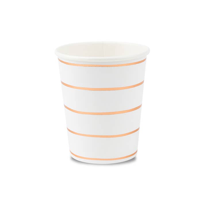Jollity & Co. + Daydream Society - Wholesale Disposable Cup - Frenchie Metallic Striped 9 oz Cups - 8 Pk.1