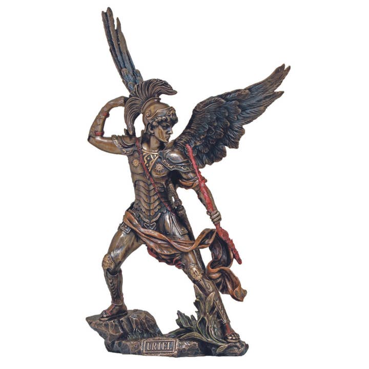 Goldscheider of Vienna - Wholesale Decorative Figurine - Archangel Uriel Statue in Cold Cast Bronze 13.25"