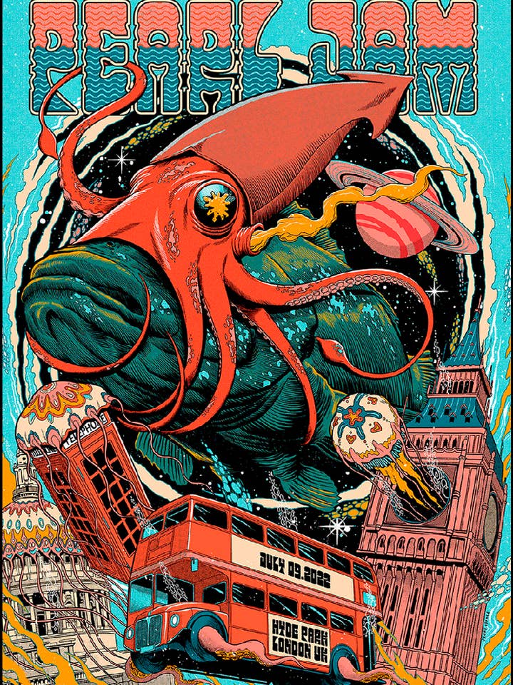 Pearl Jam Poster Sticker for wholesale by Inspire 360