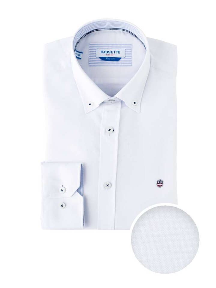 150-1 Oxford vit skjorta för wholesale av BASSETTE