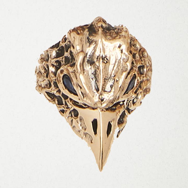 Anillo de bronce - Celtic Raven para venta al por mayor de Nirvana LLC