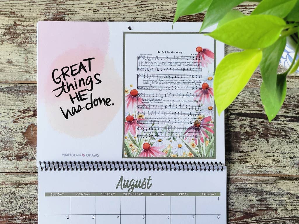 Marydean Draws – wholesale Kalender – 2026 Psalmkalender: Ett år av lovsång och uppmuntran8