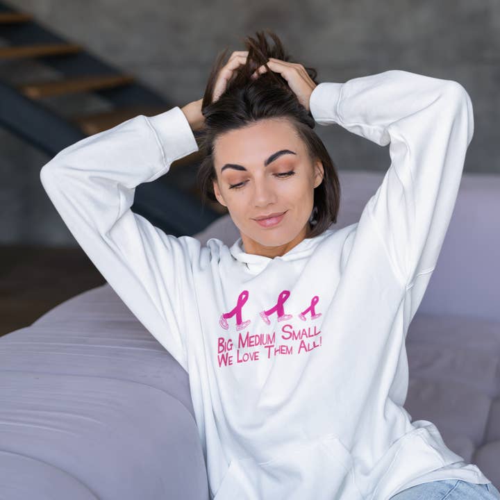 Chandail à capuchon unisexe pour la sensibilisation au cancer du sein, grande, moyenne et petite pour la vente par inspire