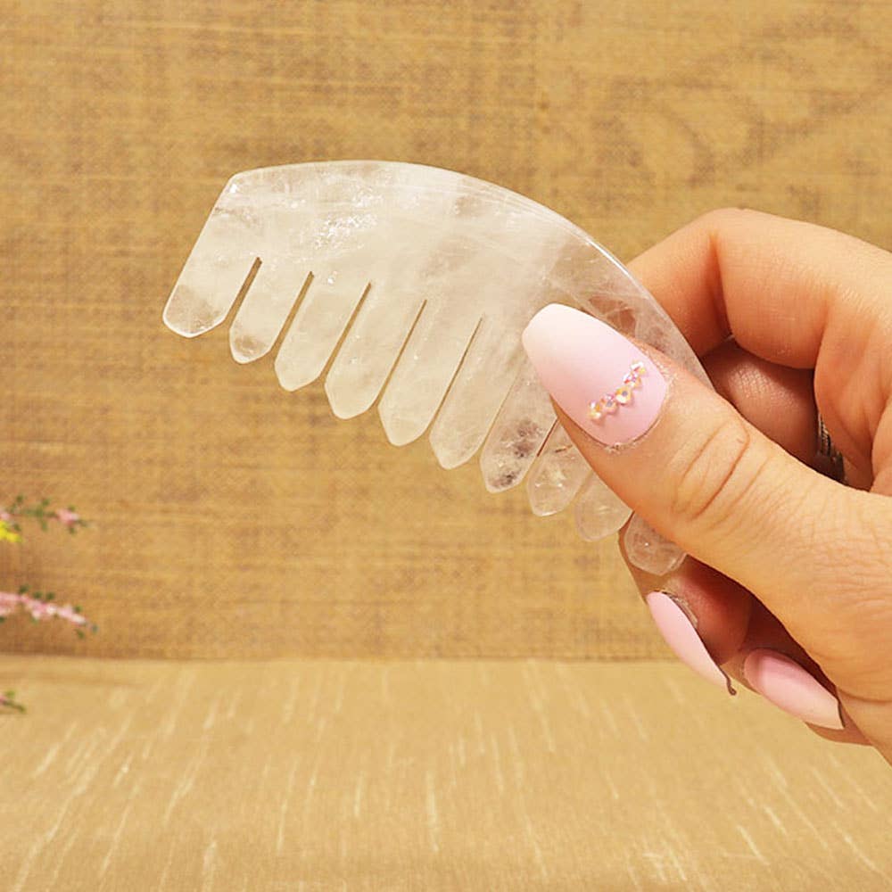 Natures Artifacts Inc - Wholesale Hair Brush/Comb - Energy Comb Small - Clear Quartz | Crystal Combs8