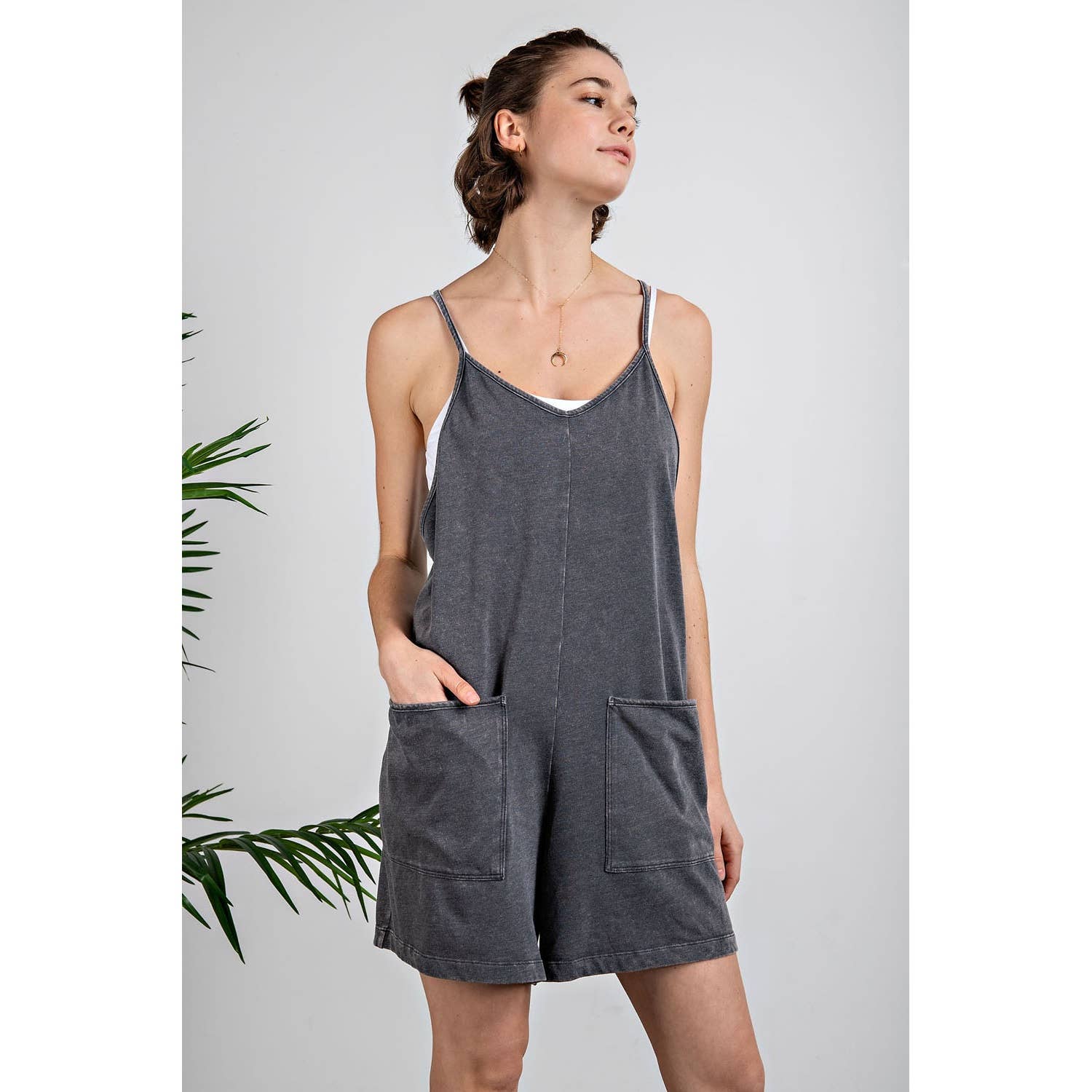 Rae Mode - Wholesale Romper - Women's - MINERAL WASHED COTTON POLY ROMPER21