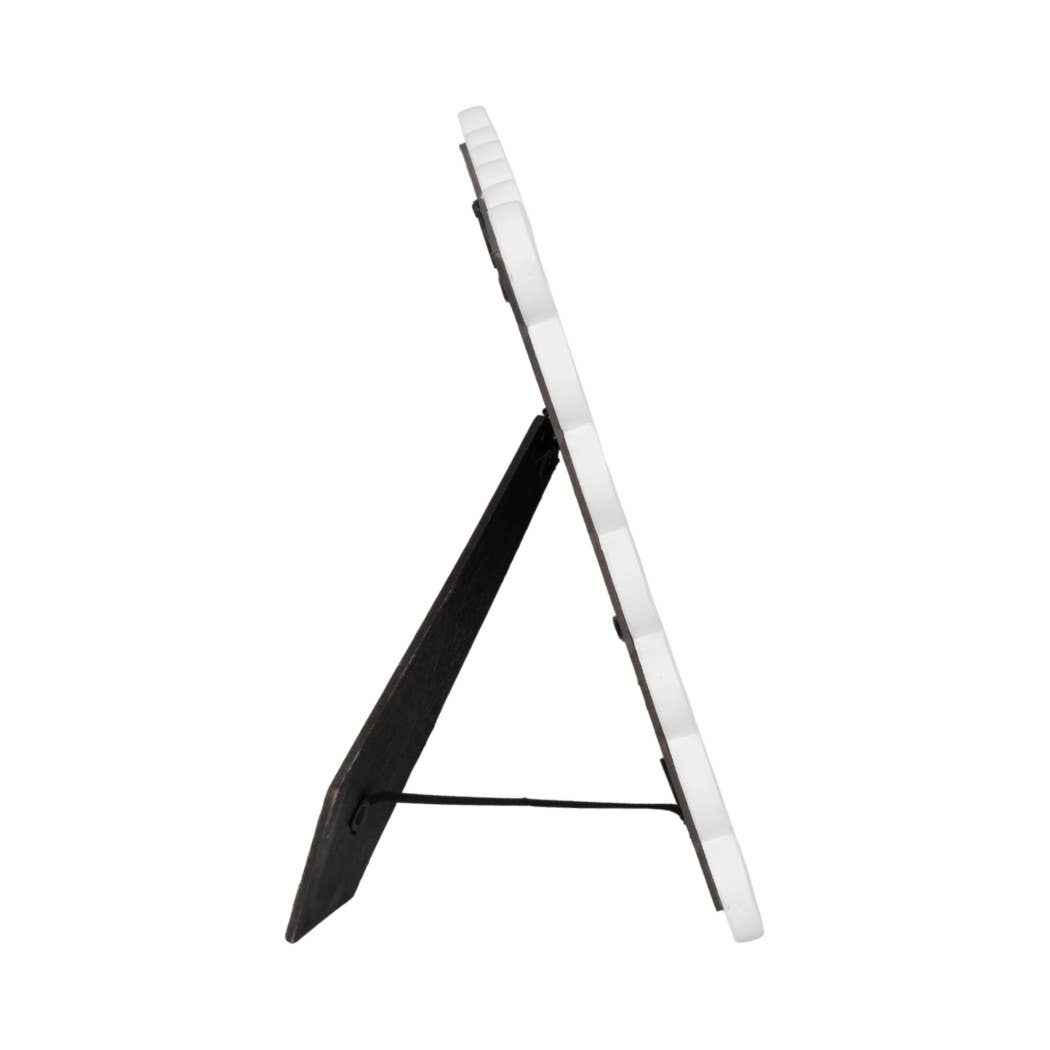 White Photo Frame - Resin with Decorative Scalloped Edge for wholesale on Faire19