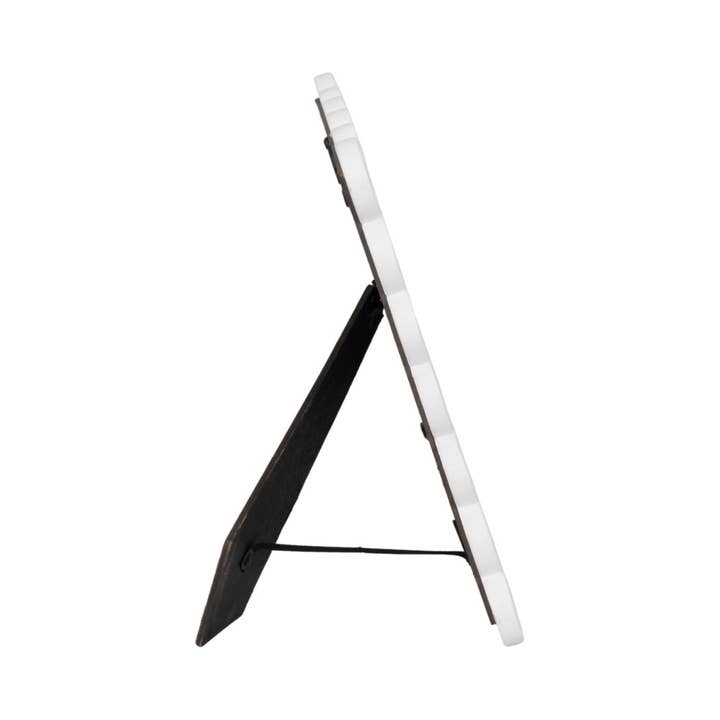 White Photo Frame - Resin with Decorative Scalloped Edge for wholesale on Faire19