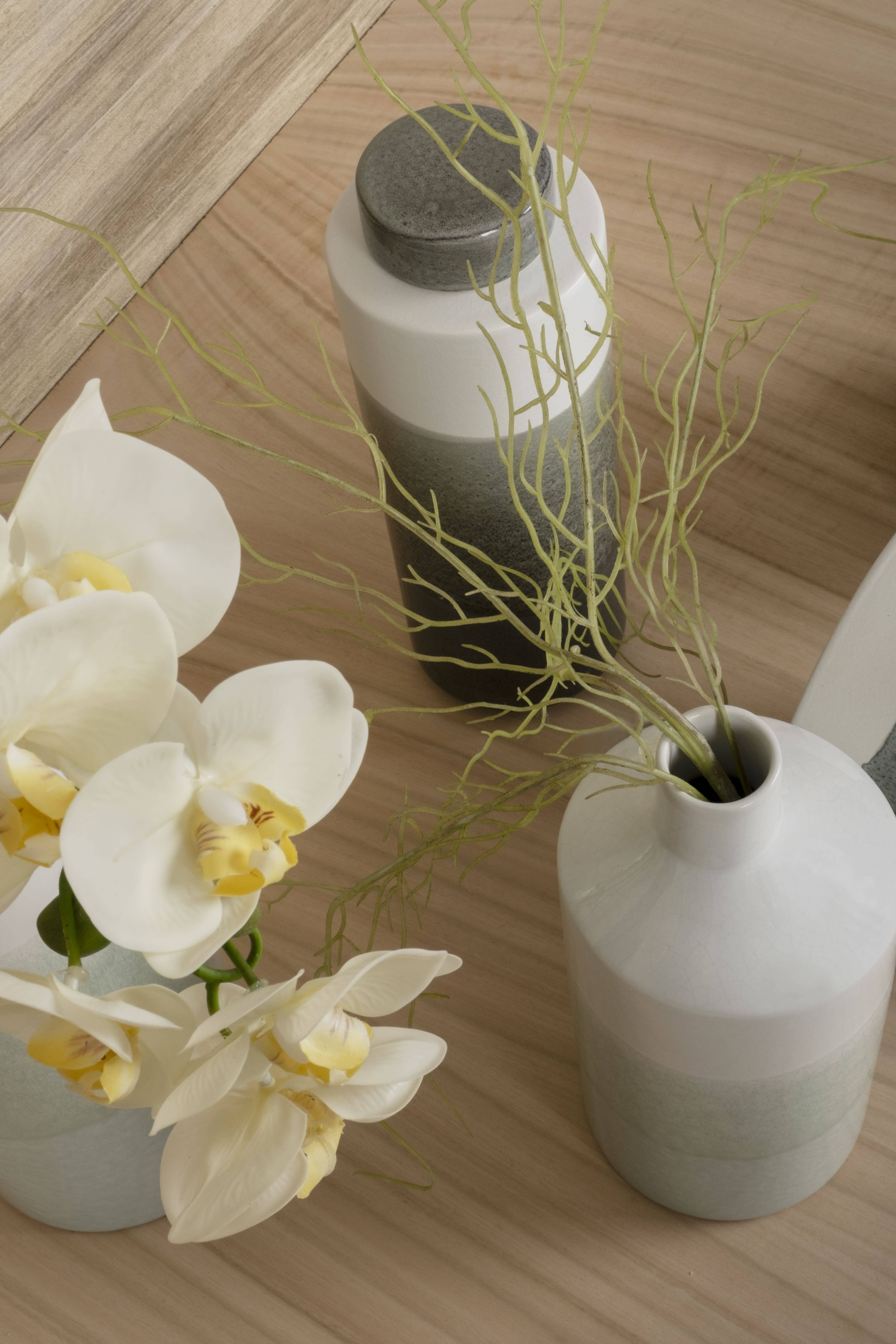 Lusitanus Home - Wholesale Plant Pot - Set/5 Ceramic Pots, White & Gray, Handmade by Lusitanus Home3