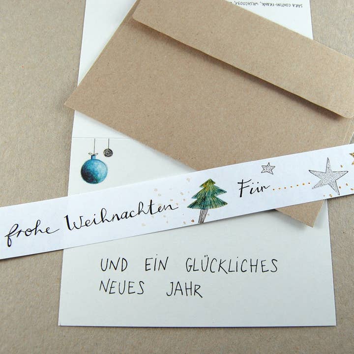 10 Recycling-Weihnachtskarten Mit Umschlag Und Banderole für den Großhandel von Kettcards