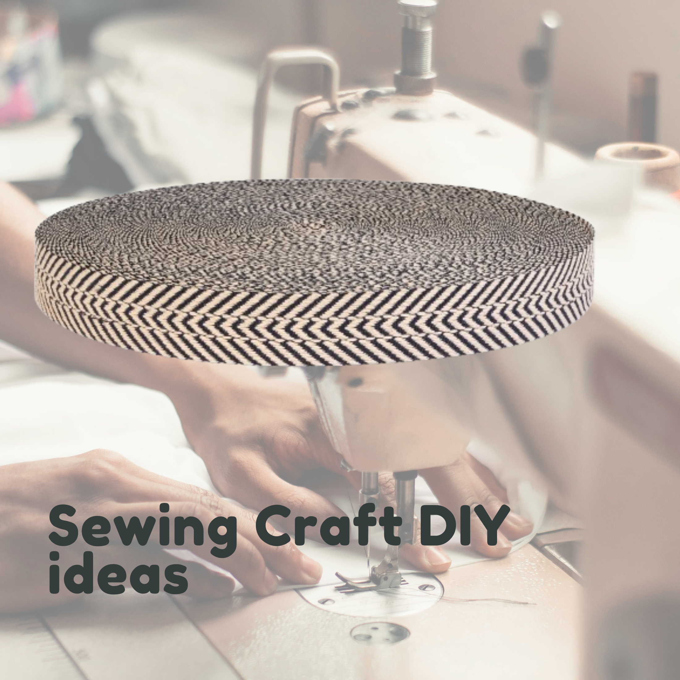 Dream Trimming Goods LLC - Vente Matériels de bricolage - Sangle en coton marine-naturel de 1,5 pouce x 50 yards pour sac5