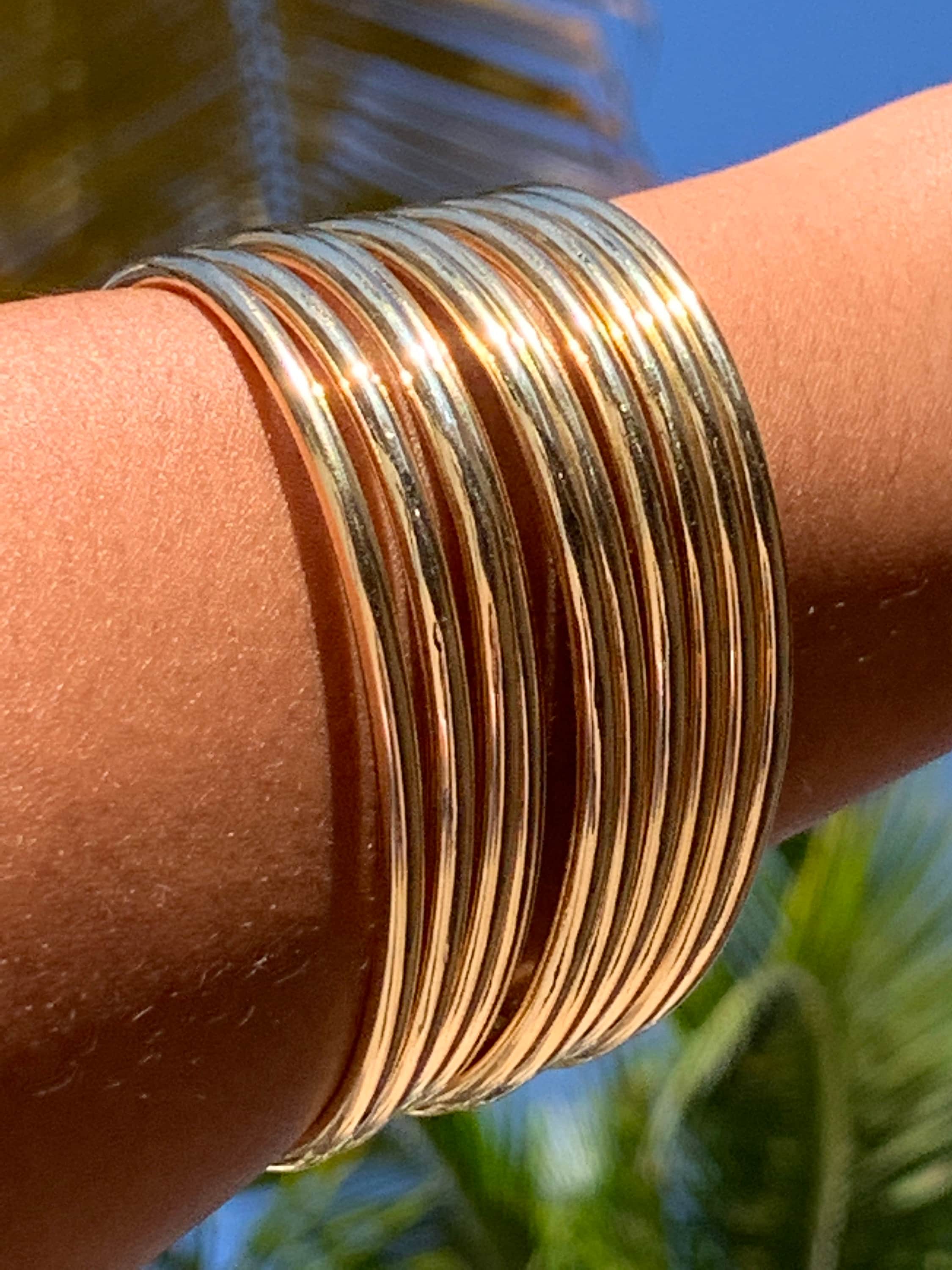 Mali Beads - Wholesale Bangle Bracelet - Gold Filled Stackable Bangles – Waterproof Dainty Bangle Bracelets3