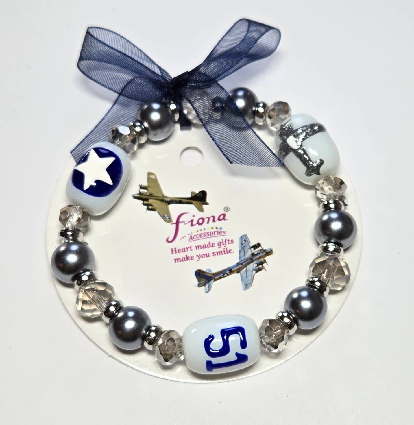 Fiona Accessories - Wholesale Beaded Bracelet - Military Aviation Flight Airplane Aircraft Beaded Bracelet4