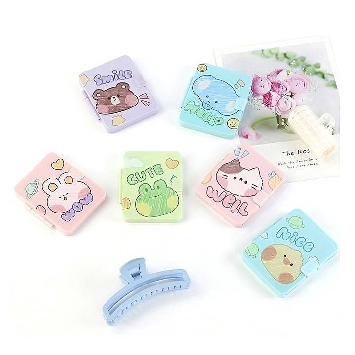 Diacly - Wholesale Compact mirror - 12pk Cute Well Nice Cartoon Handheld Comb Mirror1